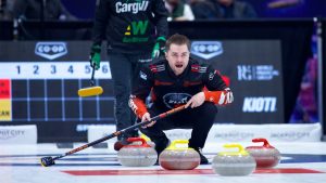 Matt Dunstone in action at the Co-op Canadian Open on Nov. 6, 2024, in Nisku, Alta. (Anil Mungal/GSOC)