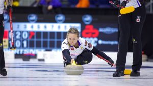 Rachel Homan in action at the KIOTI National on Nov. 26, 2024, in St. John's, N.L. (Anil Mungal/GSOC)