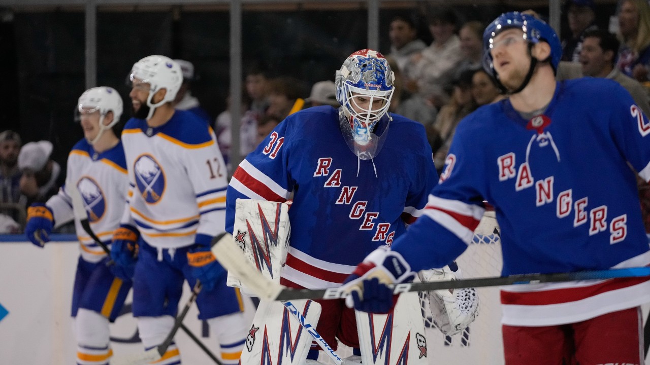 Rangers’ Shesterkin pulled after allowing five goals in loss to Sabres