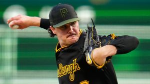 Pittsburgh Pirates starter Paul Skenes, seen above in September, was named NL Rookie of the Year on Monday. (Gene J. Puskar/AP)