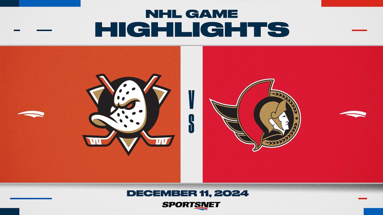 NHL Highlights: Senators 5, Ducks 1