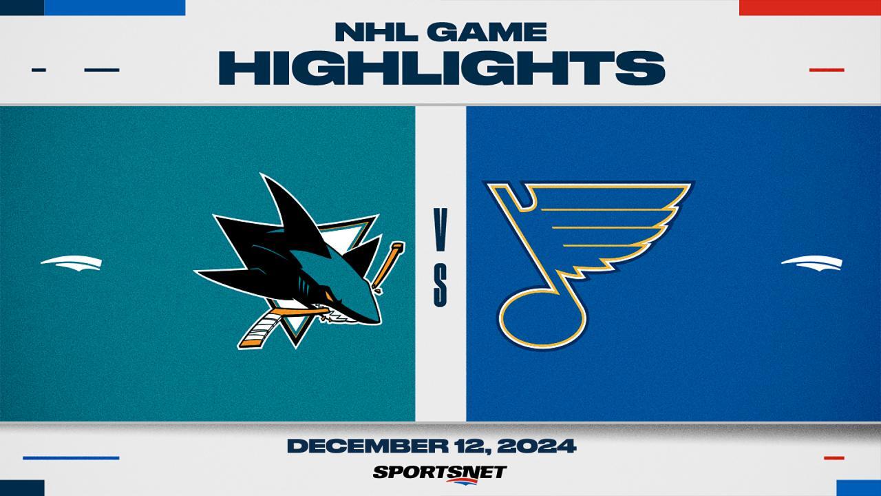 NHL Highlights: Sharks 4, Blues 3