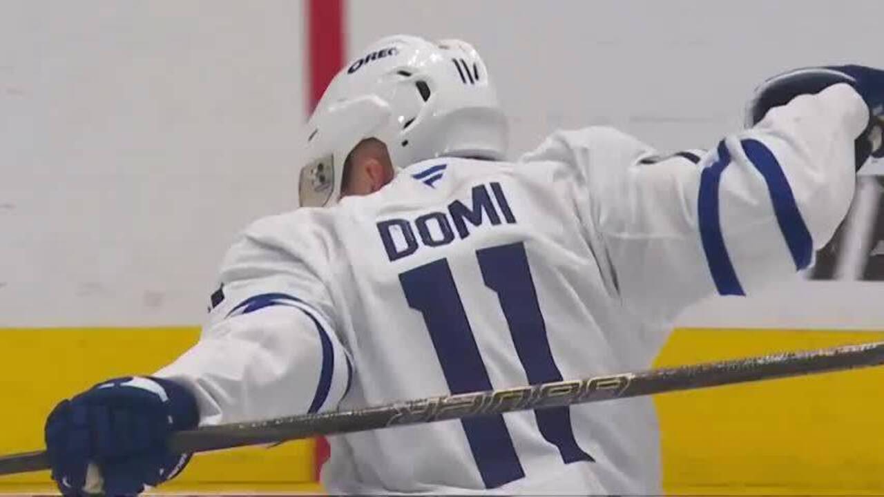 Maple Leafs’ Domi picks top corner for goal in back-to-back games