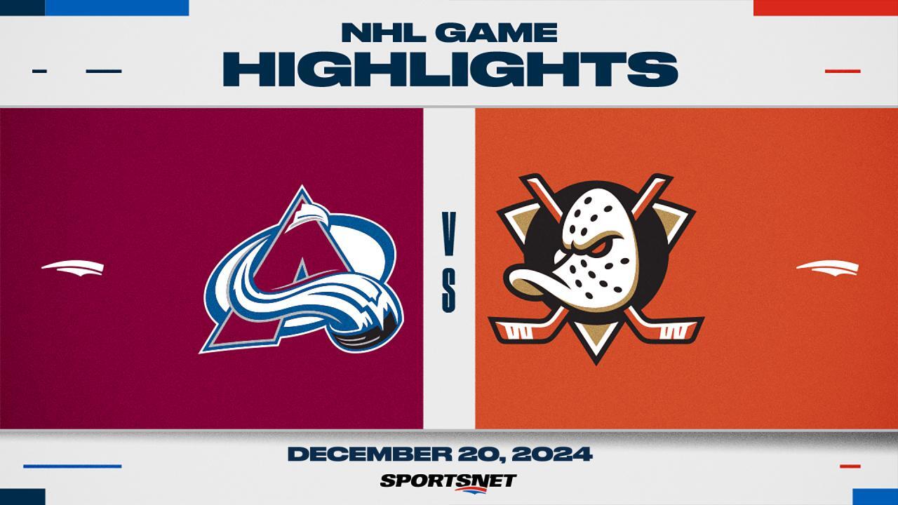 NHL Highlights: Avalanche 4, Ducks 2