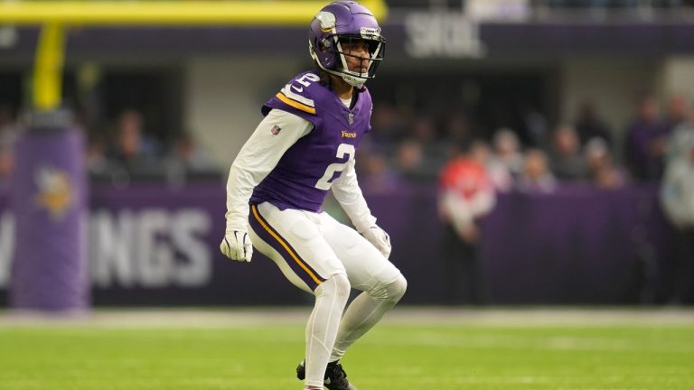 Minnesota Vikings cornerback Stephon Gilmore (2) in action during the first half of an NFL football game against the Arizona Cardinals, Sunday, Dec. 1, 2024, in Minneapolis. (Abbie Parr/AP)