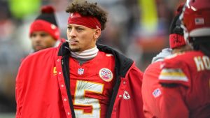 Kansas City Chiefs quarterback Patrick Mahomes watches play during the second half of an NFL football game against the Cleveland Browns, Sunday, Dec. 15, 2024, in Cleveland. (David Richard/AP)