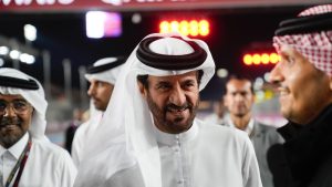 Mohammed Ben Sulayem. FIA President visits the starting grid before the Qatar Formula One Grand Prix at the Lusail International Circuit in Lusail, Qatar, Sunday, Dec. 1, 2024. (AP/Darko Bandic)