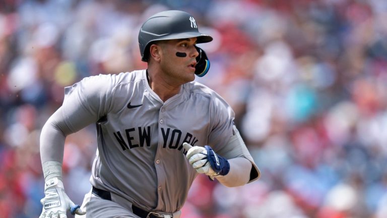 New York Yankees' Carlos Narvaez in action during the baseball game against the Philadelphia Phillies, Wednesday, July 31, 2024, in Philadelphia. (Chris Szagola/AP)