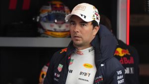 Red Bull driver Sergio Perez, of Mexico, before a practice session for the Formula One U.S. Grand Prix auto race, Thursday, Nov. 21, 2024, in Las Vegas. (Rick Scuteri/AP)