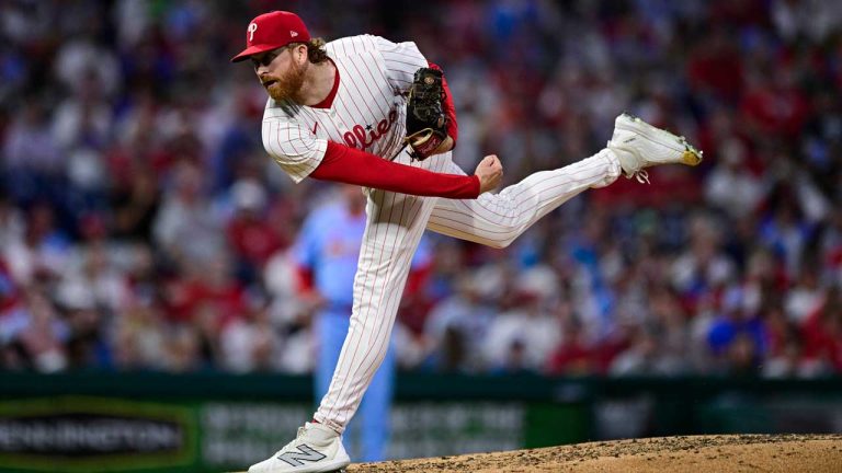 Philadelphia Phillies' Spencer Turnbull throws during the fifth inning of a baseball game against the St. Louis Cardinals. (Derik Hamilton/AP)