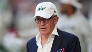 New York Jets owner Woody Johnson watches his team prior to an NFL football game against the Arizona Cardinals, Sunday, Nov. 10, 2024, in Glendale, Ariz. (Ross D. Franklin/AP)