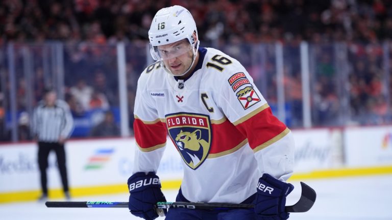 Florida Panthers' Aleksander Barkov plays during an NHL hockey game, Thursday, Dec. 5, 2024, in Philadelphia. (Matt Slocum/AP)