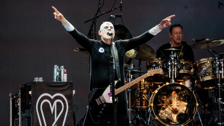 Billy Corgan of The Smashing Pumpkins performs on day one of the BottleRock Napa Valley Music Festival on Friday, May 26, 2023, at the Napa Valley Expo in Napa, Calif. (Amy Harris/Invision/AP)