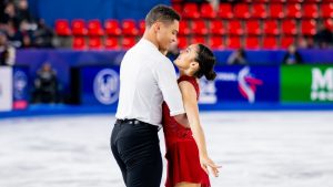 Canadian skaters Kieran Thrasher and Jazmine Desrochers. (@SkateCanada/X)