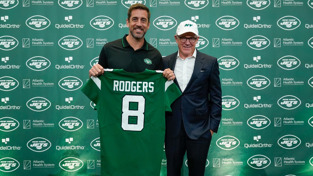 Aaron Rodgers on if Jets owner wants him back: ‘Ask Woody’