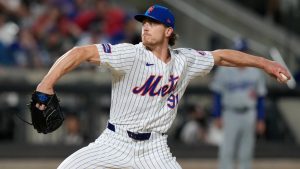 New York Mets' Josh Walker pitches during the ninth inning in the second baseball game of a doubleheader against the Los Angeles Dodgers, Tuesday, May 28, 2024, in New York. The Dodgers won 3-0. (Frank Franklin II/AP)