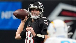 Atlanta Falcons quarterback Kirk Cousins (18) passes during the second half of an NFL football game against the Los Angeles Chargers on Sunday, Dec. 1, 2024 in Atlanta. (Mike Stewart/AP)