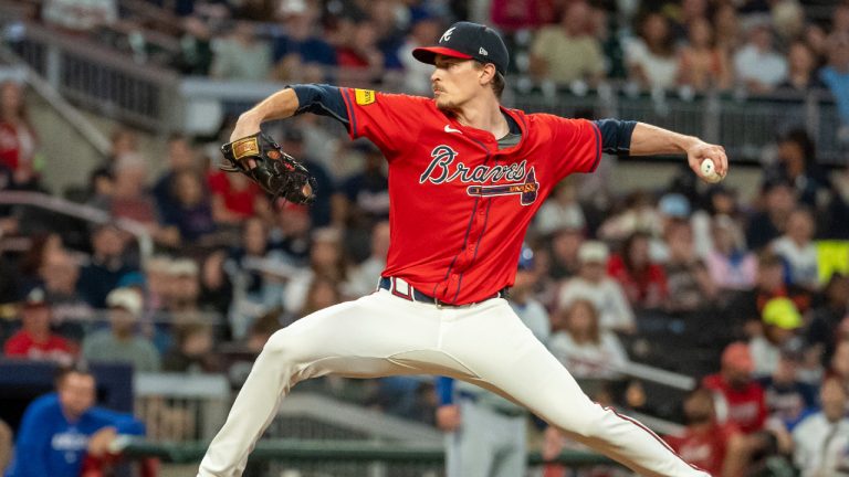 Atlanta Braves pitcher Max Fried throws in the fourth inning of a baseball game against the Kansas City Royals, Friday, Sept. 27, 2024, in Atlanta. (Jason Allen/AP)