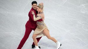 Piper Gilles and Paul Poirier, of Canada, compete in the ice dance's free dance segment at the ISU Grand Prix Finals of Figure Skating, Saturday, Dec. 7, 2024, in Grenoble, France. (Laurent Cipriani/AP)