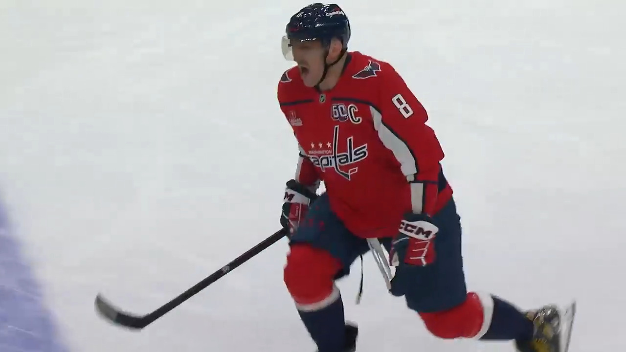 Capitals’ Ovechkin snaps seeing-eye shot for No. 871