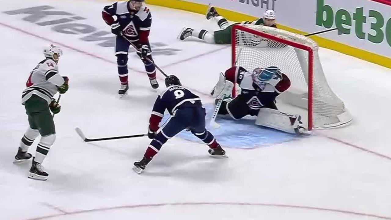 Avalanche’s Blackwood absolutely robs Wild’s Jiricek and Eriksson Ek