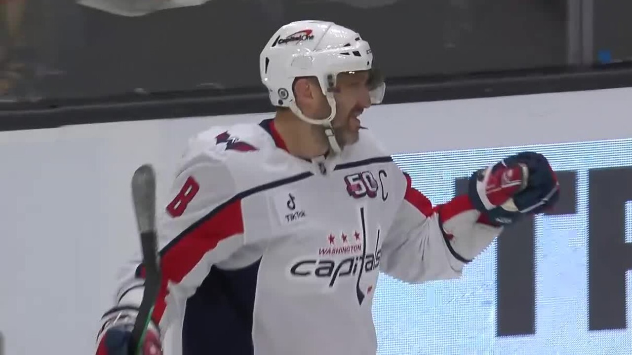 Capitals’ Ovechkin 20 goals from breaking Gretzky record after empty-netter