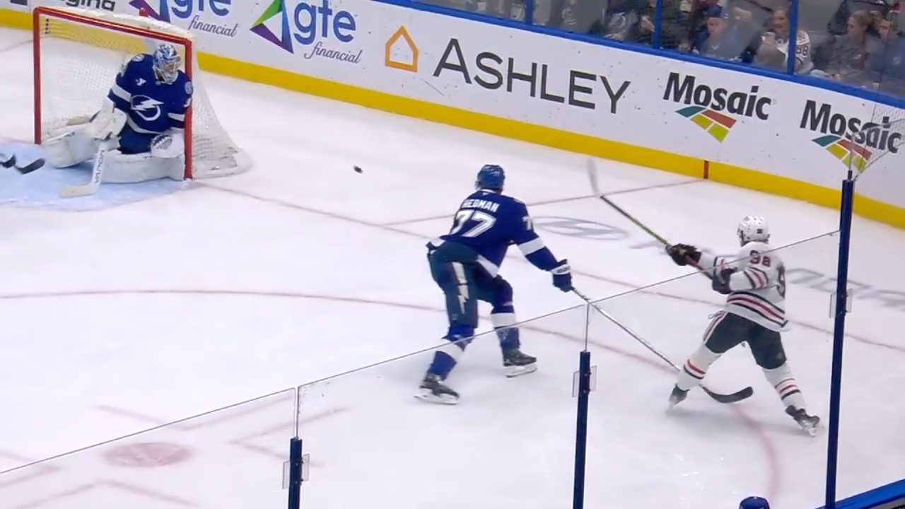 Gotta See It: Blackhawks’ Bedard fires one top corner from tight angle