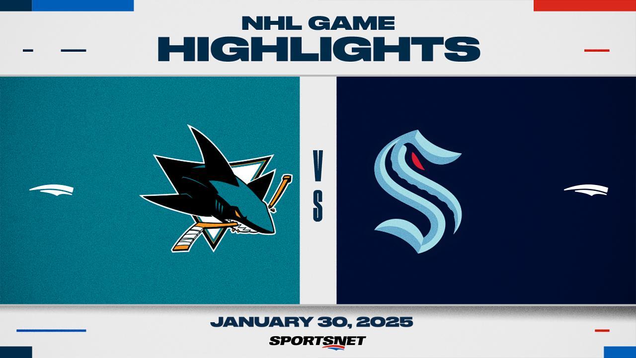 NHL Highlights: Kraken 6, Sharks 2