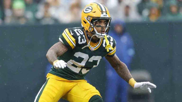 Green Bay Packers cornerback Jaire Alexander on defense against the Arizona Cardinals during an NFL football game, Oct. 13, 2024, in Green Bay, Wis. (Jeffrey Phelps/AP)