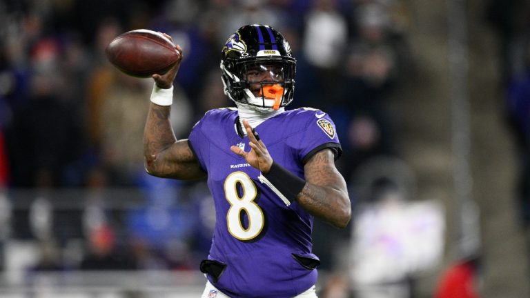 Baltimore Ravens quarterback Lamar Jackson throws during the first half of an NFL football game against the Cleveland Browns Saturday, Jan. 4, 2025, in Baltimore. (Nick Wass/AP)