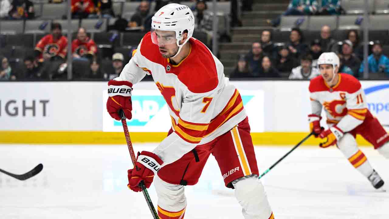 Flames’ Kevin Bahl ruled out after controversial hit from Wild’s Lauko