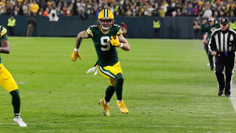 Green Bay Packers wide receiver Christian Watson during an NFL game Monday, Dec. 23, 2024, in Green Bay, Wis. (AP/Mike Roemer)