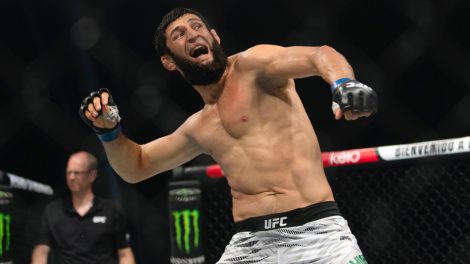 Khamzat-Chimaev-celebrates-his-win-over-Robert-Whittaker-in-a-middleweight-mixed-martial-arts-bout-at-UFC-308-in-Abu-Dhabi