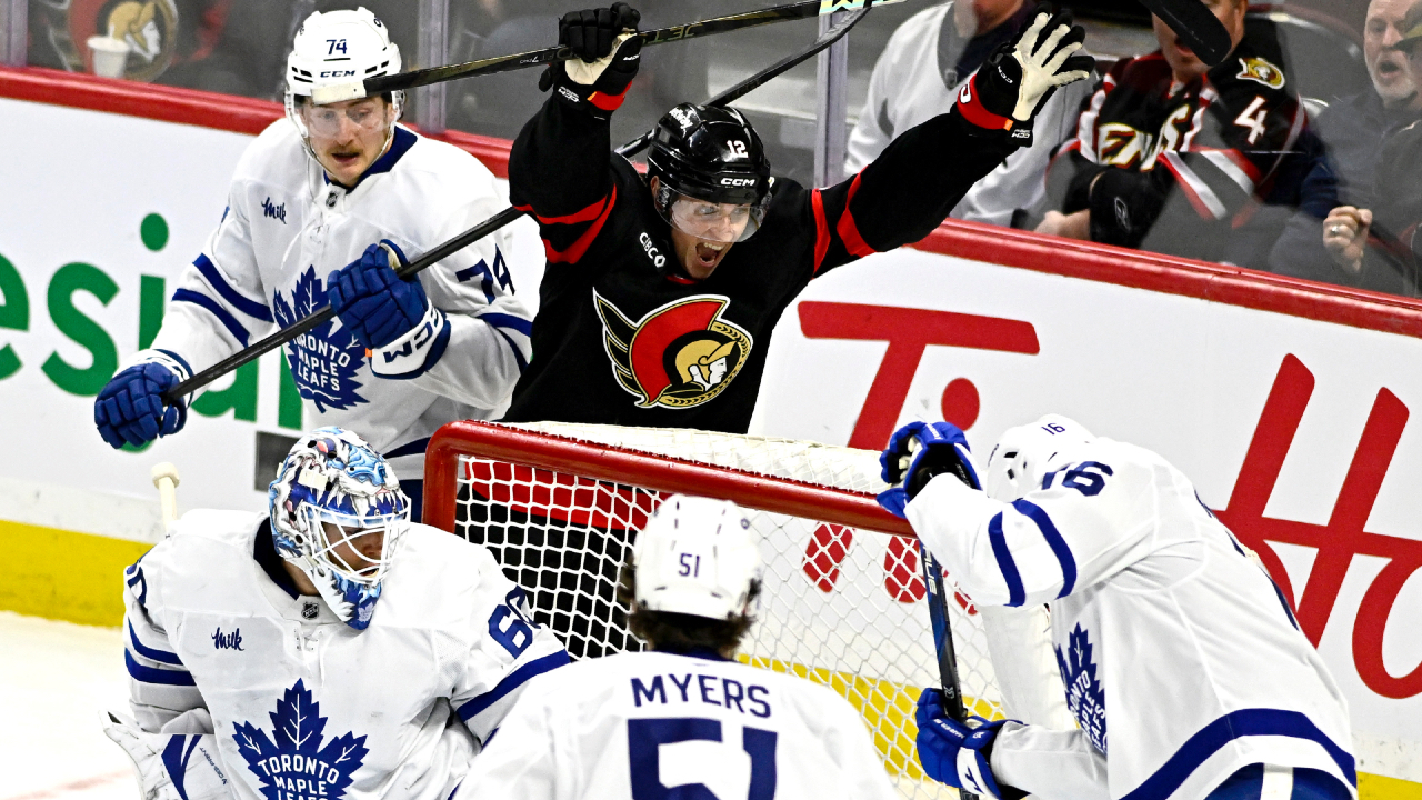 Depleted Maple Leafs fall to desperate Senators after ‘unlucky bounce’