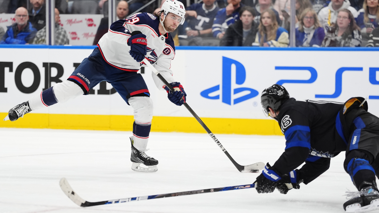 Fantilli’s first hat trick powers Blue Jackets past Maple Leafs