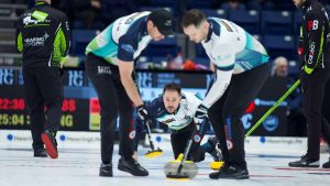 Team Epping in action during the WFG Masters on Jan. 14, 2025, in Guelph, Ont. (Anil Mungal/GSOC)