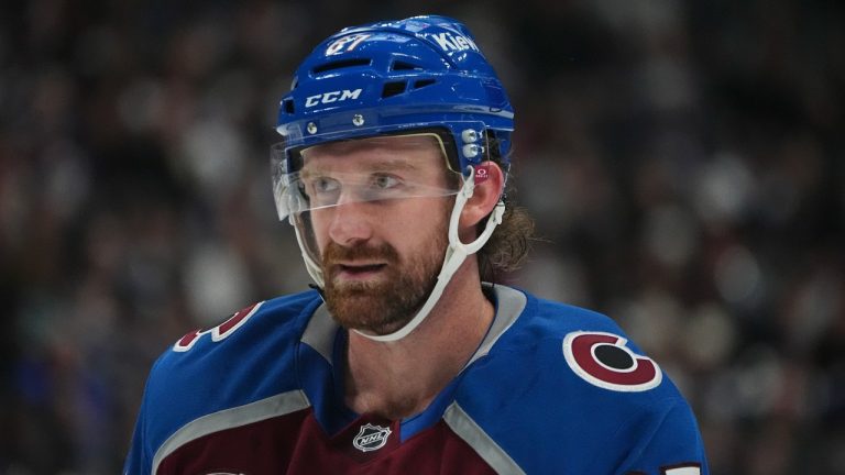 Colorado Avalanche defenceman Keaton Middleton (67) in the second period of an NHL hockey game Sunday, Dec. 22, 2024, in Denver. (David Zalubowski/AP)