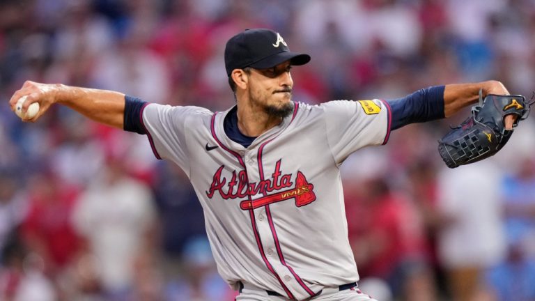 Atlanta Braves' Charlie Morton plays during a baseball game, Thursday, Aug. 29, 2024, in Philadelphia. (Matt Slocum/AP)