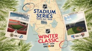 The Sunshine State will host two outdoor hockey games in 2026. Graphic courtesy of the NHL. 