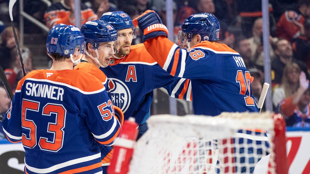 Nugent-Hopkins scores twice as Oilers hang on to beat Sabres