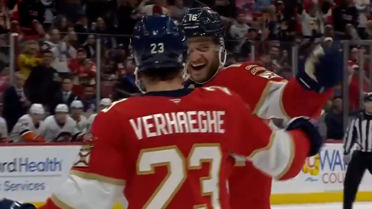 Verhaeghe goes top shelf with slick move to give Panthers early lead