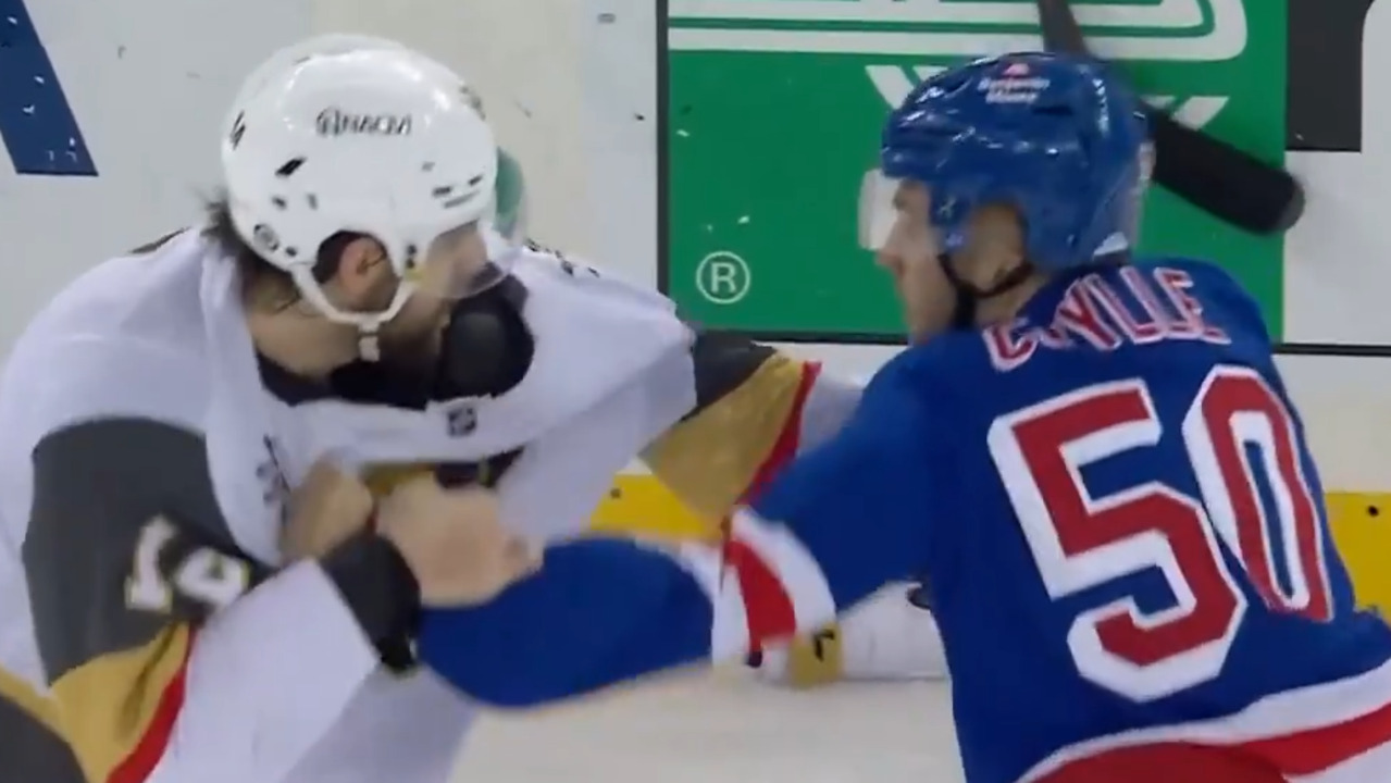 Rangers’ Cuylle fights Hague after laying massive hit on Pietrangelo