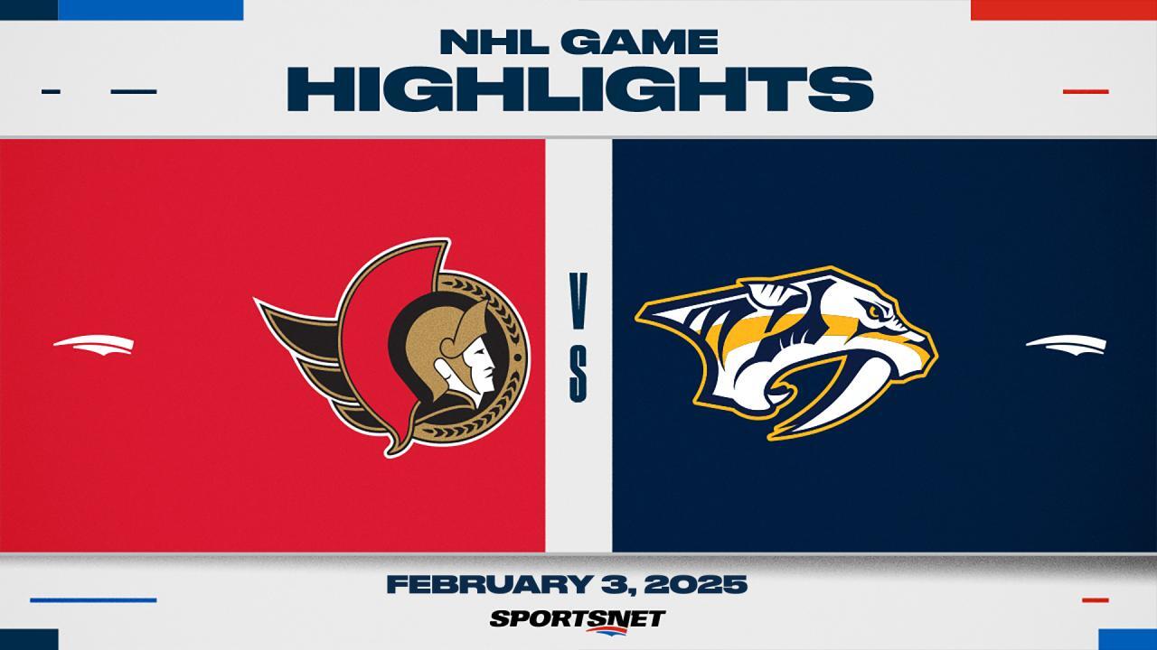 NHL Highlights: Senators 5, Predators 2