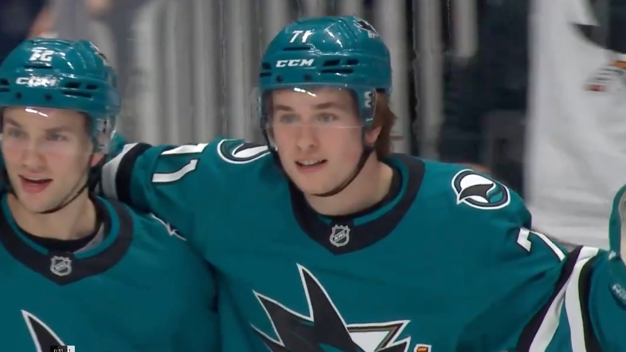 Celebrini scores to cap off Sharks’ beautiful tic-tac-toe passing play