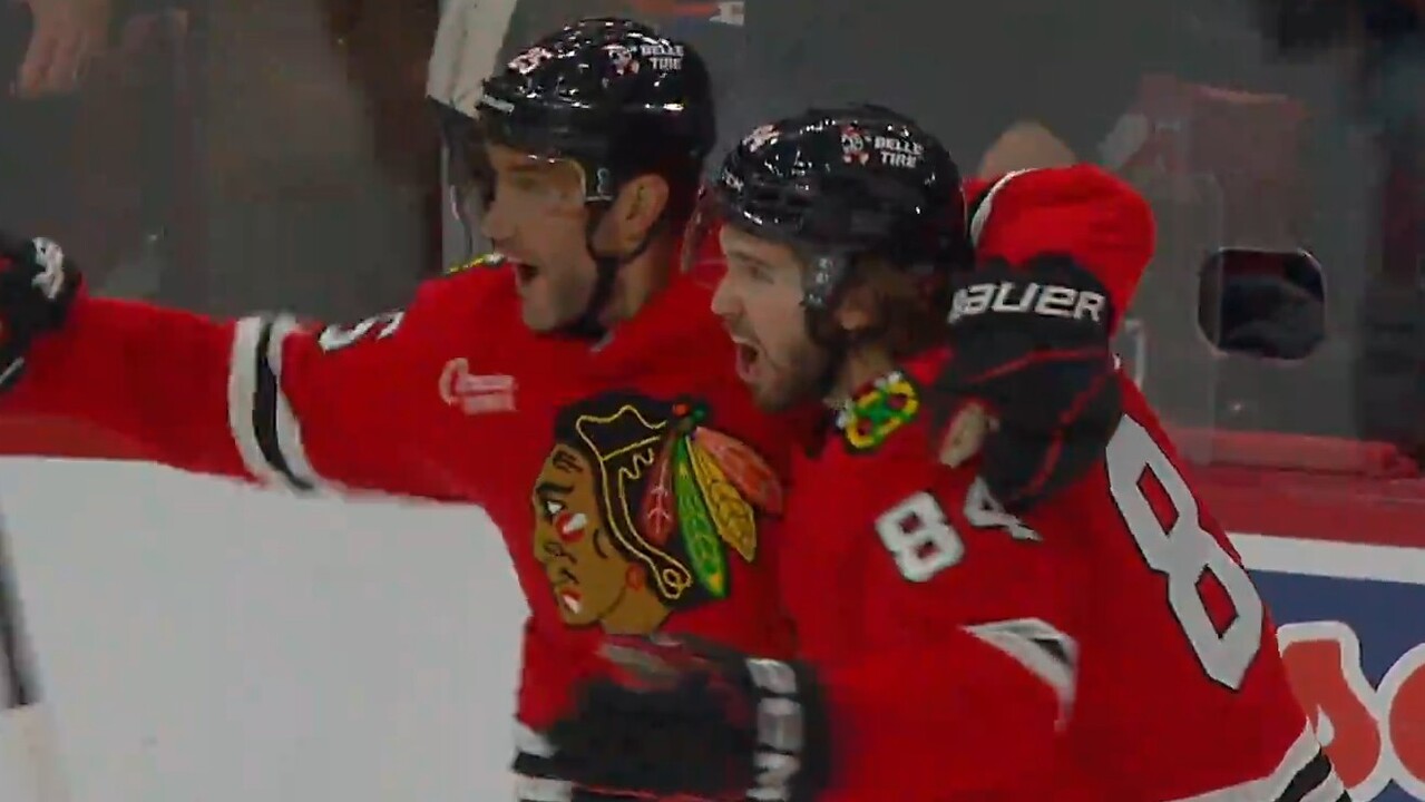 Blackhawks’ Martinez wires in one-time blast to tie game late vs. Oilers