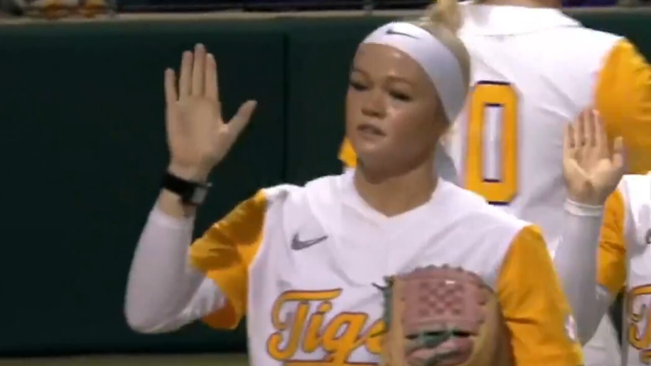 LSU softball pitcher tosses perfect game in stellar debut