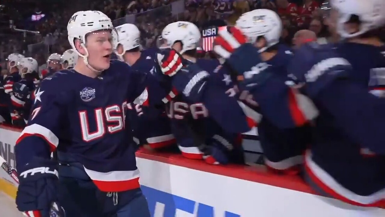 Tkachuk bangs home rebound for USA’s first goal at 4 Nations Face-Off