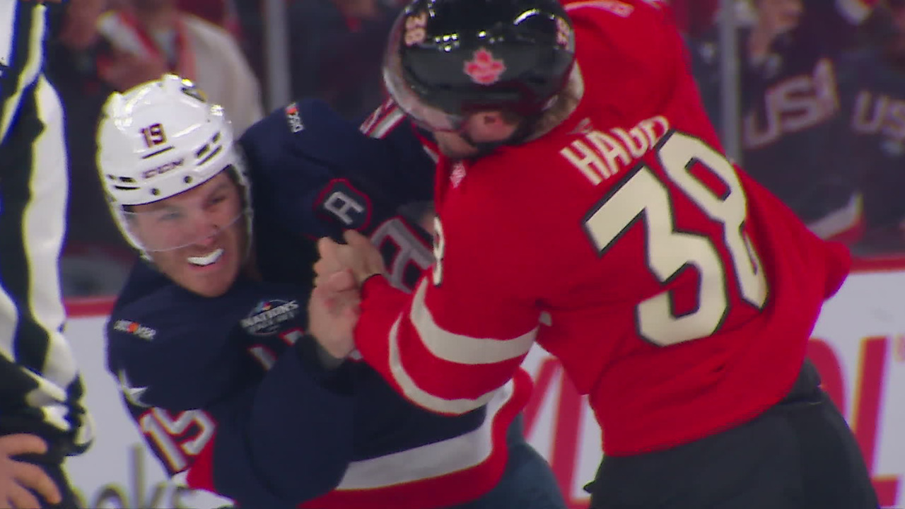 Gotta See It: Canada-USA erupts with three fights in opening seconds