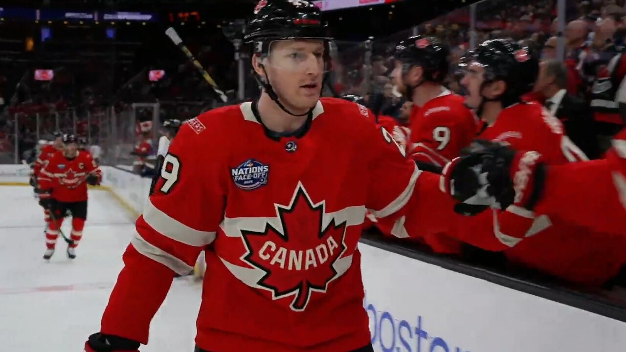 Canada’s MacKinnon wires home point shot to open scoring in 4 Nations final