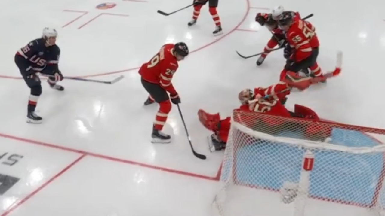 Canada’s Binnington flashes the leather to rob USA’s Jack Hughes